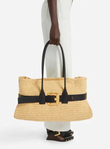 Balmain Large Anthem bag in smooth leather and crochet | Thumbnail 2 Balmain Large Anthem bag in smooth leather and crochet | Thumbnail 2