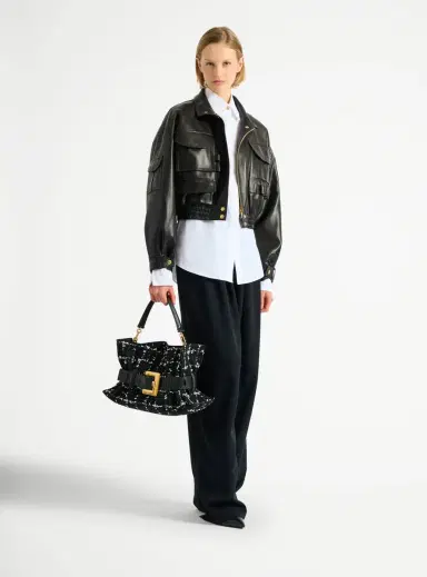 Balmain Medium Anthem bag in tweed | Thumbnail 2