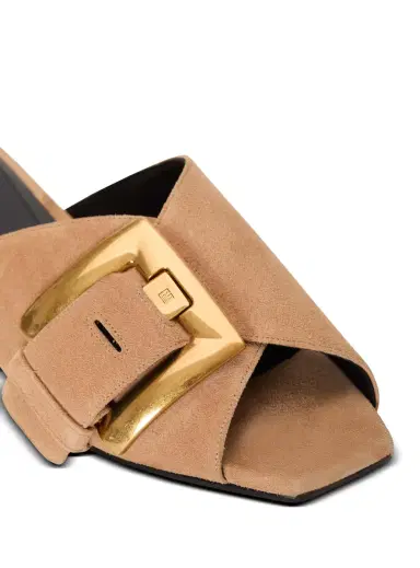 Balmain Flat suede leather Anthem mules | Thumbnail 5 Balmain Flat suede leather Anthem mules | Thumbnail 5