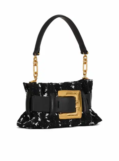 Balmain Mini Anthem bag in smooth leather and tweed | Thumbnail 3 Balmain Mini Anthem bag in smooth leather and tweed | Thumbnail 3