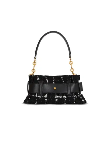 Balmain Mini Anthem bag in smooth leather and tweed | Thumbnail 4 Balmain Mini Anthem bag in smooth leather and tweed | Thumbnail 4