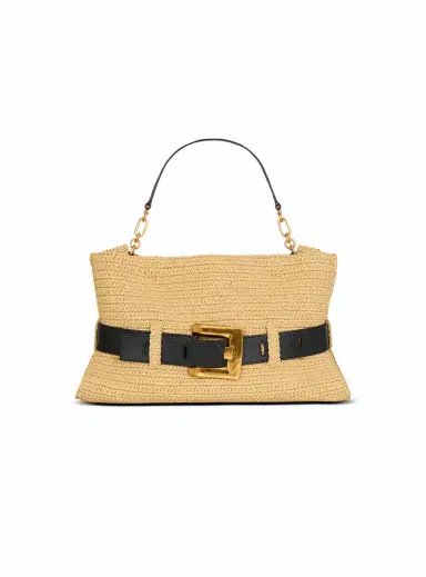 Balmain Medium Anthem bag in smooth leather and crochet | Thumbnail 1 Balmain Medium Anthem bag in smooth leather and crochet | Thumbnail 1