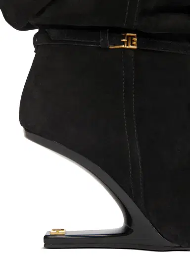 Balmain No Wedge suede leather ankle boots with tassel | Thumbnail 5