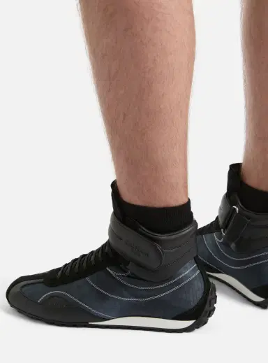 Balmain Racing Mid-Top sneakers in nylon and leather | Thumbnail 2 Balmain Racing Mid-Top sneakers in nylon and leather | Thumbnail 2