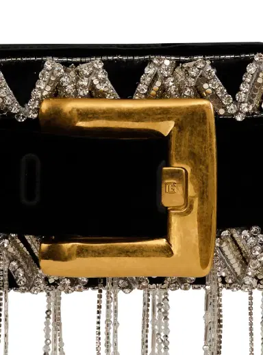 Balmain Anthem clutch in embroidered velvet | Thumbnail 5
