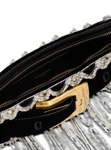 Balmain Anthem clutch in embroidered velvet | Thumbnail 7
