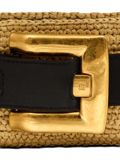 Balmain Anthem clutch bag in smooth leather and crochet | Thumbnail 5