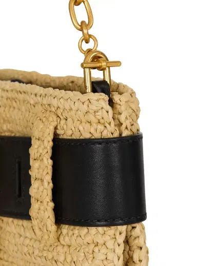 Balmain Anthem clutch bag in smooth leather and crochet | Thumbnail 6