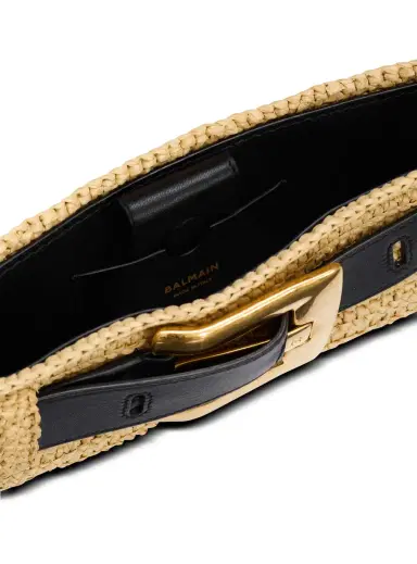 Balmain Anthem clutch bag in smooth leather and crochet | Thumbnail 7