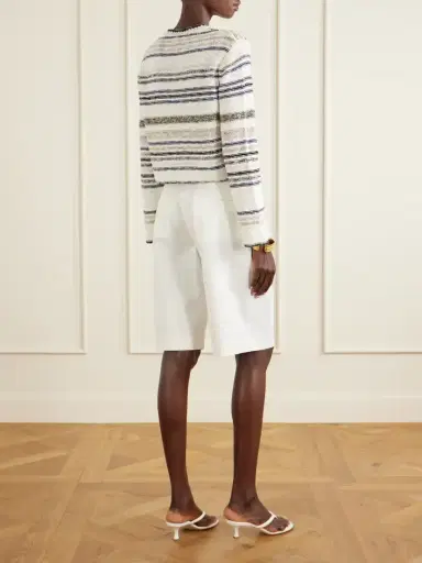 James Perse Striped Knitted Cotton-blend Sweater | Thumbnail 4 James Perse Striped Knitted Cotton-blend Sweater | Thumbnail 4
