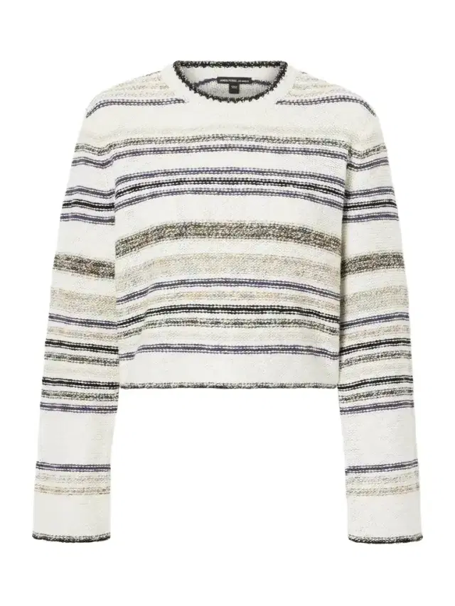 James Perse Striped Knitted Cotton-blend Sweater