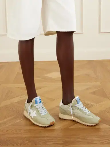 Golden Goose Running Marathon Suede-trimmed Shell Sneakers | Thumbnail 2 Golden Goose Running Marathon Suede-trimmed Shell Sneakers | Thumbnail 2