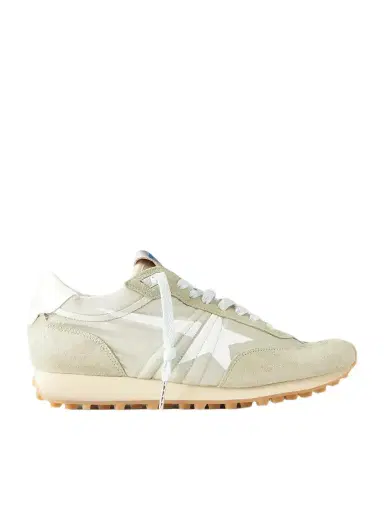 Golden Goose Running Marathon Suede-trimmed Shell Sneakers | Thumbnail 1 Golden Goose Running Marathon Suede-trimmed Shell Sneakers | Thumbnail 1