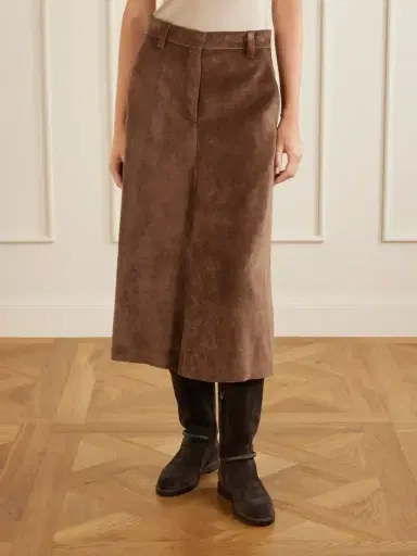 Brunello Cucinelli Embellished Corduroy Midi Skirt | Thumbnail 3