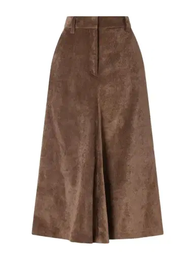 Brunello Cucinelli Embellished Corduroy Midi Skirt | Thumbnail 1