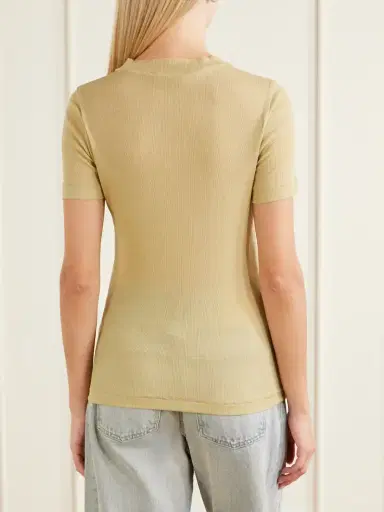 B SIDES Vivien Ribbed Cotton-blend T-shirt | Thumbnail 4 B SIDES Vivien Ribbed Cotton-blend T-shirt | Thumbnail 4