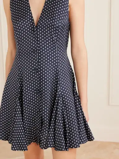 DÔEN Aubrey Polka-dot Silk-blend Twill Mini Dress | Thumbnail 4 DÔEN Aubrey Polka-dot Silk-blend Twill Mini Dress | Thumbnail 4