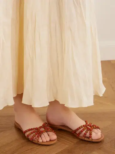 Aquazzura Gemma Embellished Leather Sandals | Thumbnail 2