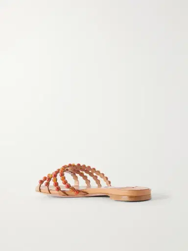 Aquazzura Gemma Embellished Leather Sandals | Thumbnail 3