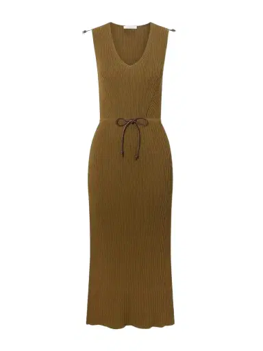 Max Mara Fado Cotton-blend Ribbed-knit Midi Dress | Thumbnail 1 Max Mara Fado Cotton-blend Ribbed-knit Midi Dress | Thumbnail 1