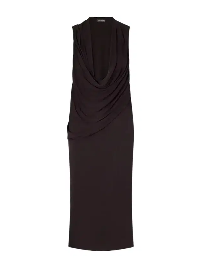 Tom Ford Draped Crepe-jersey Knee-length Dress