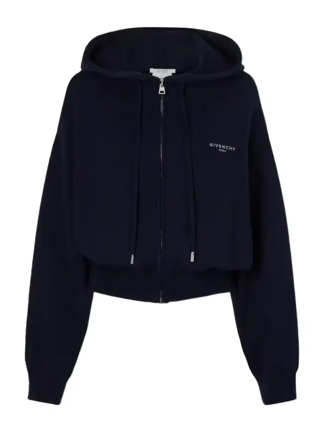 Givenchy Logo-embroidered Wool And Cotton-blend Zip-up Hoodie
