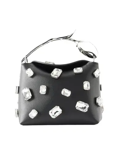 Erdem Bloom Mini Crystal-embellished Leather Clutch | Thumbnail 1