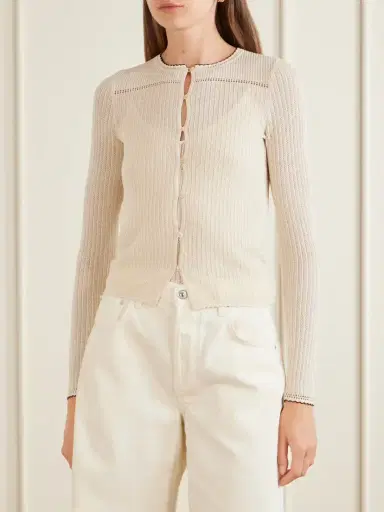 Isabel Marant Siofra Silk And Cotton-blend Cardigan | Thumbnail 3 Isabel Marant Siofra Silk And Cotton-blend Cardigan | Thumbnail 3