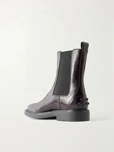Tod's Studded Glossed-leather Chelsea Boots | Thumbnail 3 Tod's Studded Glossed-leather Chelsea Boots | Thumbnail 3