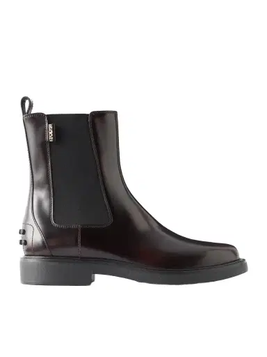 Tod's Studded Glossed-leather Chelsea Boots | Thumbnail 1 Tod's Studded Glossed-leather Chelsea Boots | Thumbnail 1