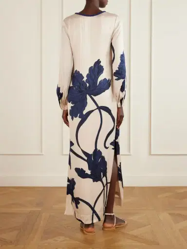ANDRES OTALORA Aduma Embellished Floral-print Satin Maxi Dress | Thumbnail 3 ANDRES OTALORA Aduma Embellished Floral-print Satin Maxi Dress | Thumbnail 3