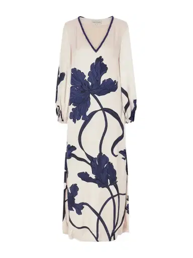 ANDRES OTALORA Aduma Embellished Floral-print Satin Maxi Dress | Thumbnail 1 ANDRES OTALORA Aduma Embellished Floral-print Satin Maxi Dress | Thumbnail 1