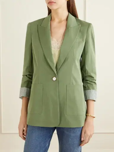 Veronica Beard Mcallin Dickey Cotton-blend Poplin Blazer | Thumbnail 3 Veronica Beard Mcallin Dickey Cotton-blend Poplin Blazer | Thumbnail 3