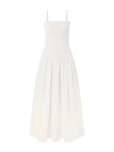 Matteau Shirred Organic Cotton Midi Dress | Thumbnail 1 Matteau Shirred Organic Cotton Midi Dress | Thumbnail 1