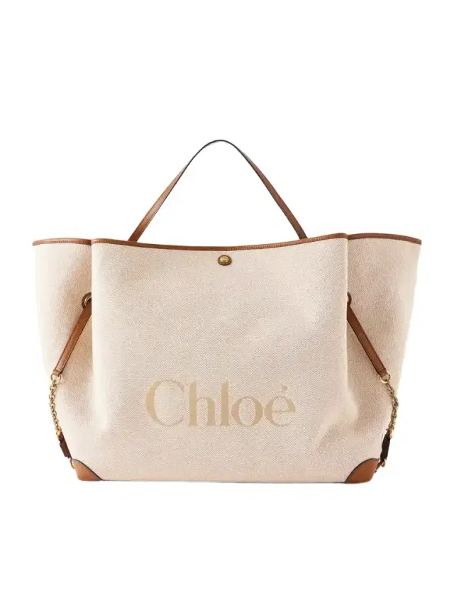 Chloé Leather-trimmed Canvas Tote Bag