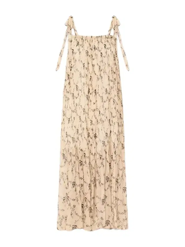 Emrys Shadow Floral-print Gathered Midi Dress