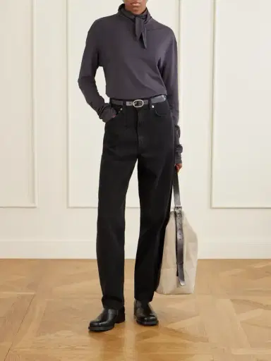 Lemaire Tie-detailed Cotton-jersey Blouse | Thumbnail 2 Lemaire Tie-detailed Cotton-jersey Blouse | Thumbnail 2
