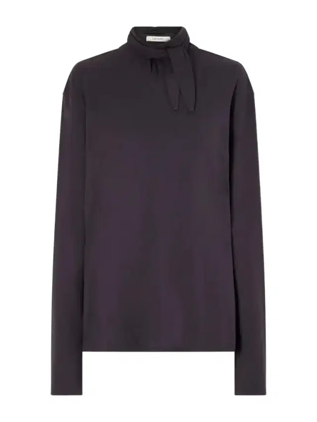 Tie-detailed Cotton-jersey Blouse