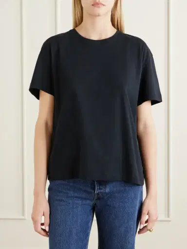 TOTEME Logo-embroidered Organic Cotton T-shirt | Thumbnail 3 TOTEME Logo-embroidered Organic Cotton T-shirt | Thumbnail 3