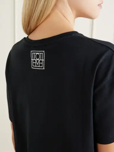 TOTEME Logo-embroidered Organic Cotton T-shirt | Thumbnail 5 TOTEME Logo-embroidered Organic Cotton T-shirt | Thumbnail 5