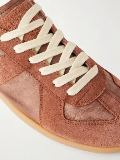 Maison Margiela Replica Suede-trimmed Textured-leather Sneakers | Thumbnail 5 Maison Margiela Replica Suede-trimmed Textured-leather Sneakers | Thumbnail 5