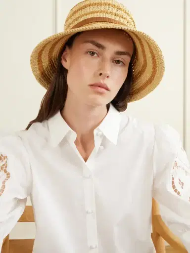 Valentino Garavani Vlogo Raffia-effect Bucket Hat | Thumbnail 2
