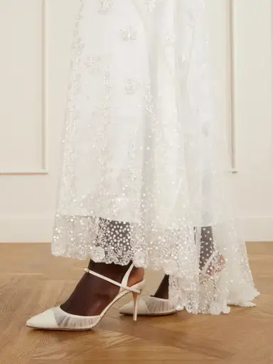 Jennifer Chamandi Mattia 85 Leather-trimmed Lace Pumps | Thumbnail 2 Jennifer Chamandi Mattia 85 Leather-trimmed Lace Pumps | Thumbnail 2