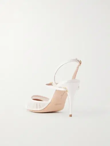 Jennifer Chamandi Mattia 85 Leather-trimmed Lace Pumps | Thumbnail 3 Jennifer Chamandi Mattia 85 Leather-trimmed Lace Pumps | Thumbnail 3