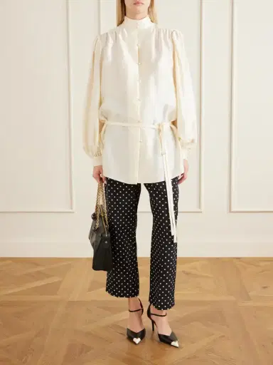 Valentino Garavani Polka-dot Silk Crepe De Chine Wide-leg Pants | Thumbnail 2 Valentino Garavani Polka-dot Silk Crepe De Chine Wide-leg Pants | Thumbnail 2