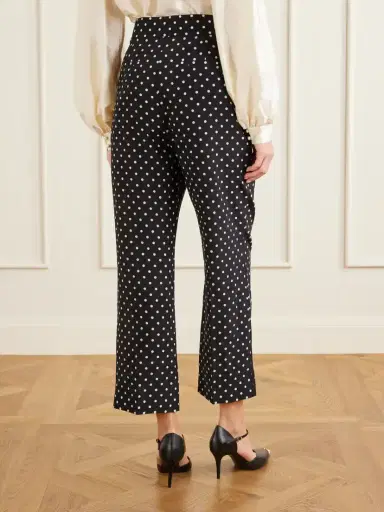 Valentino Garavani Polka-dot Silk Crepe De Chine Wide-leg Pants | Thumbnail 4 Valentino Garavani Polka-dot Silk Crepe De Chine Wide-leg Pants | Thumbnail 4
