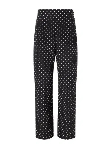 Valentino Garavani Polka-dot Silk Crepe De Chine Wide-leg Pants | Thumbnail 1 Valentino Garavani Polka-dot Silk Crepe De Chine Wide-leg Pants | Thumbnail 1