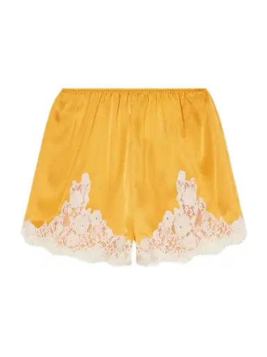 DÔEN Iona Lace-trimmed Silk-satin Shorts | Thumbnail 1 DÔEN Iona Lace-trimmed Silk-satin Shorts | Thumbnail 1