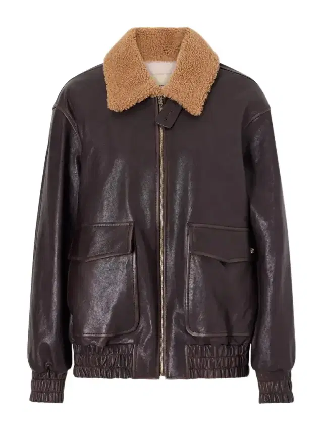 Valentino Garavani Shearling-trimmed Leather Biker Jacket