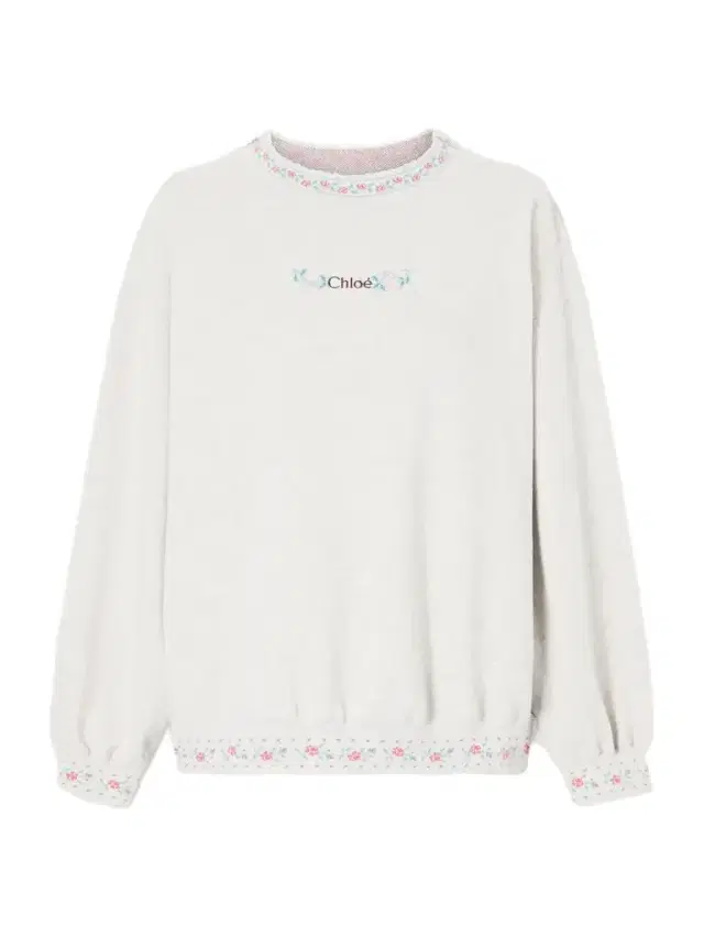 Chloé Logo-embroidered Scalloped Cotton-jersey Sweatshirt